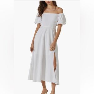 ASTR the Label Off the Shoulder A-Line Dress